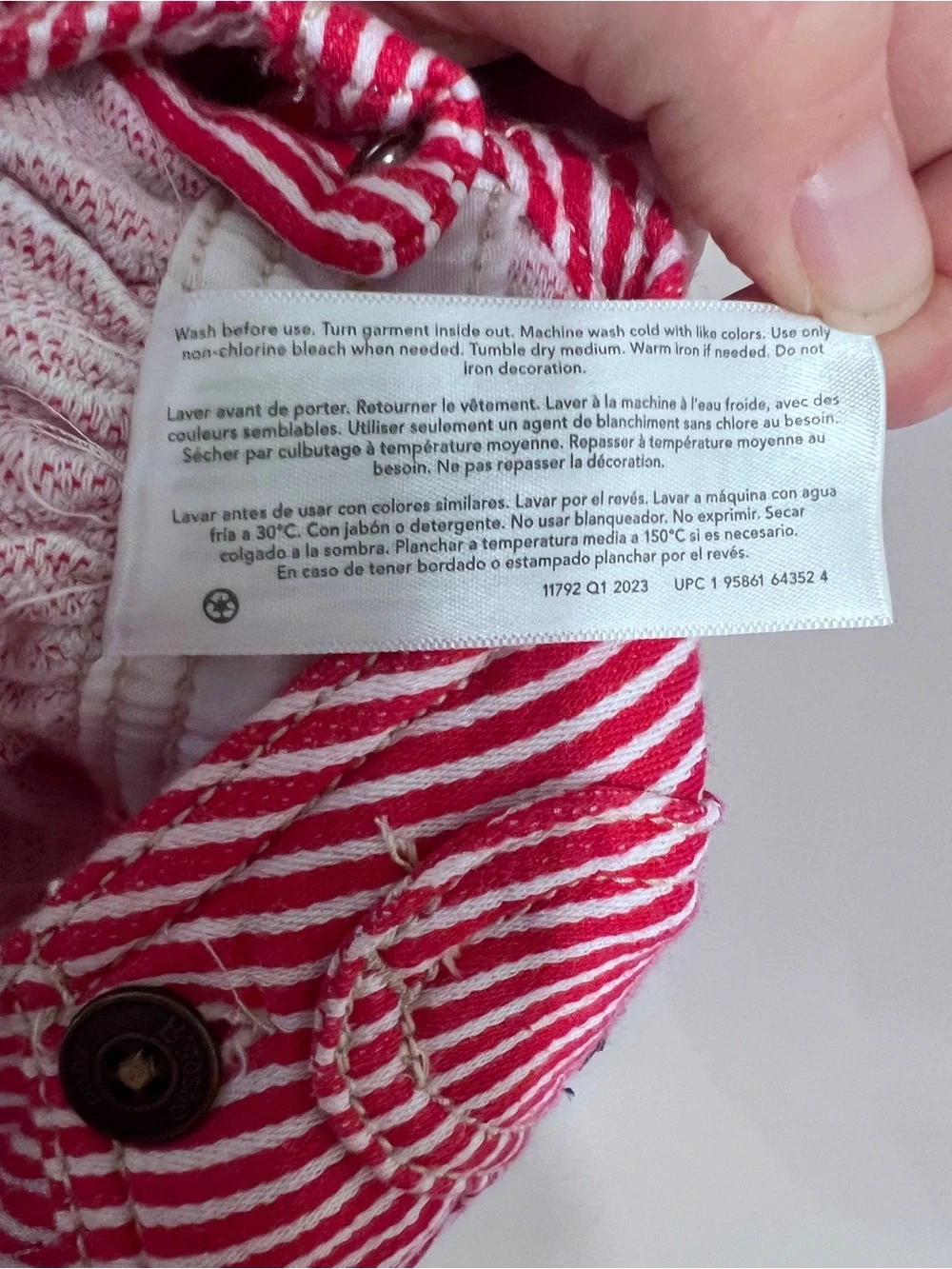OshKosh B'gosh Red and White Striped heart Dress - 6 months